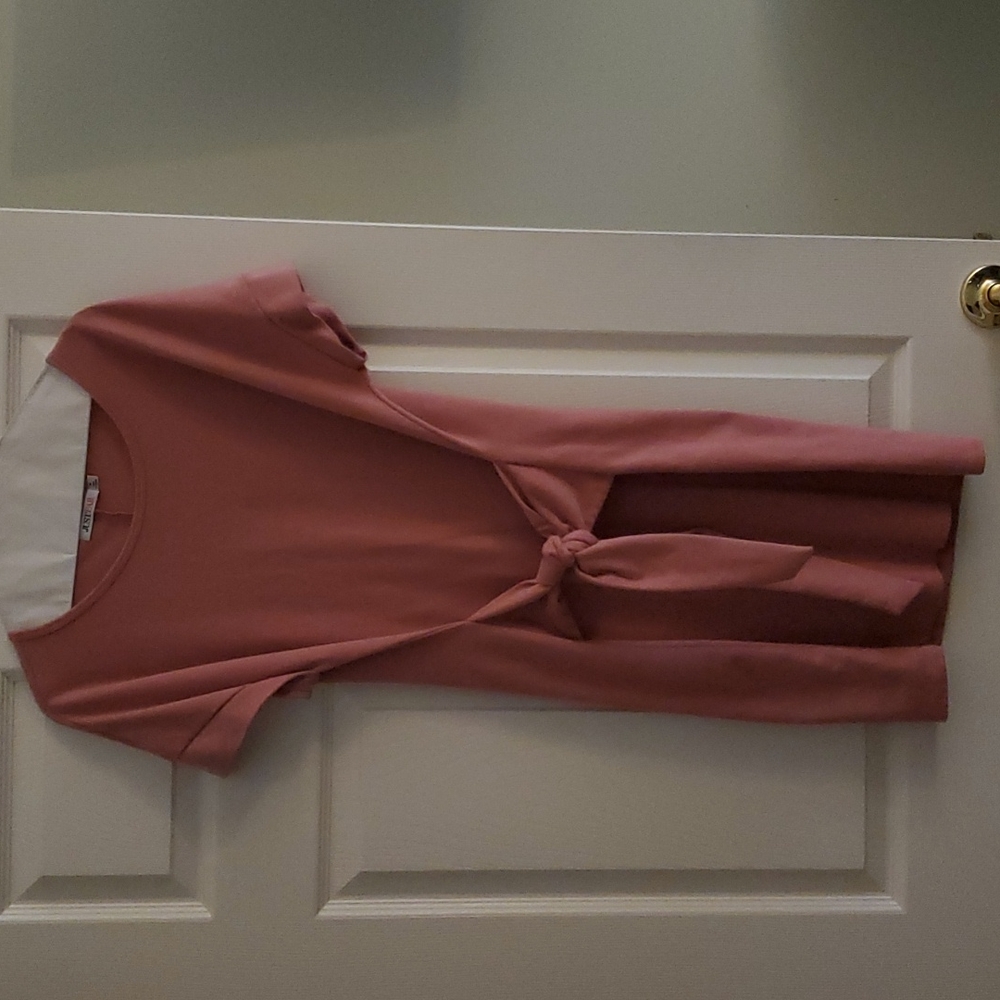 Mauve short sleeve dress